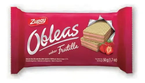 Obleas Frutilla Zupay x 50g