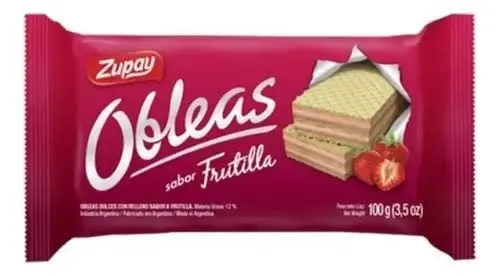 Obleas Frutilla Zupay x 100g